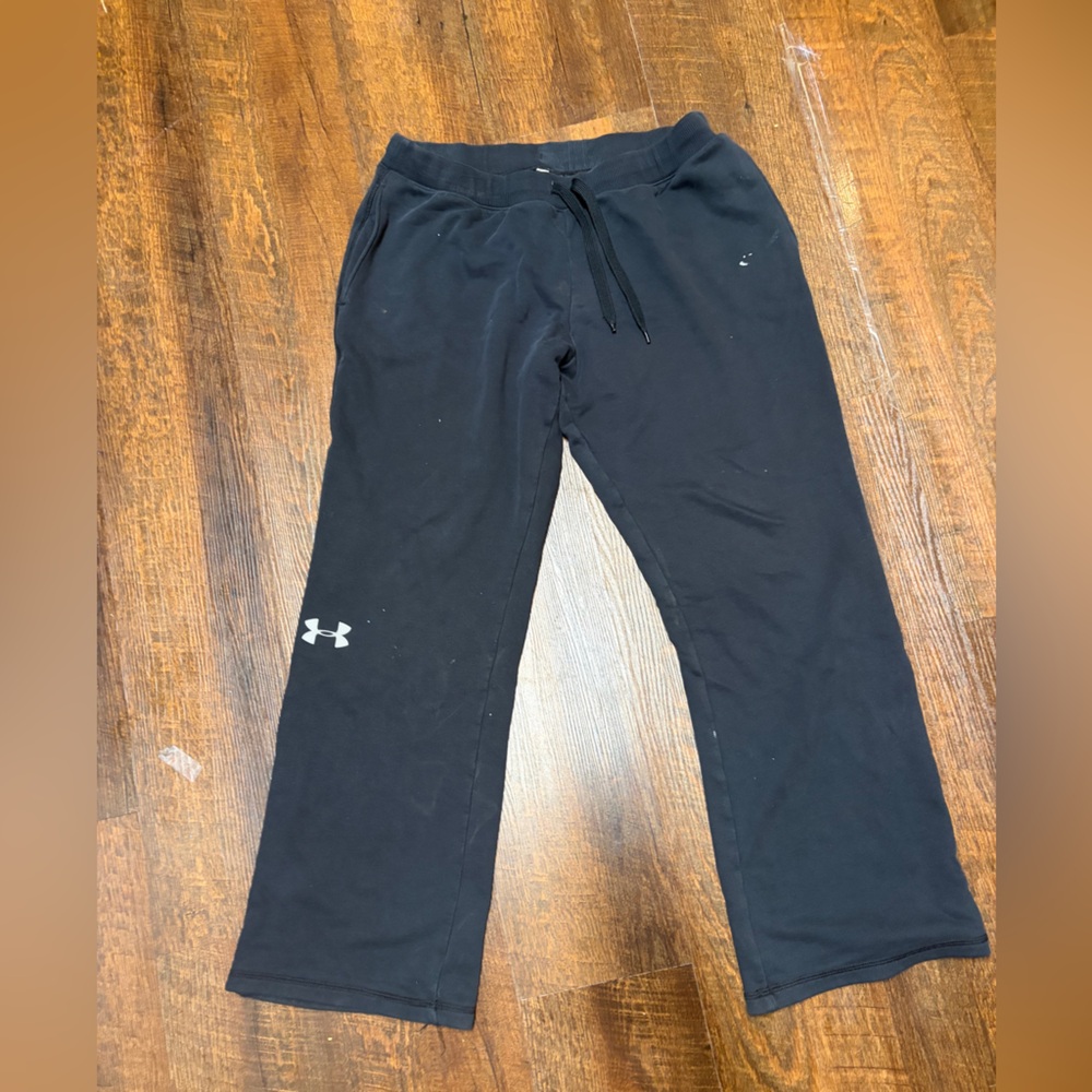 Under Armour Black Lounge Pants No Tags w flaws L Boyfriend Sweatpants